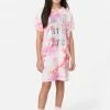 KOMAR Tie-Dye Sleep Shirt Set Plus Sizes
