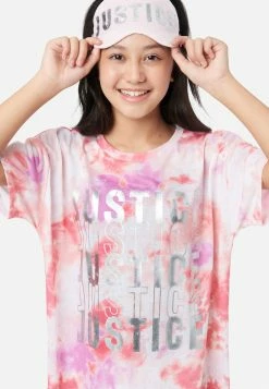 KOMAR Tie-Dye Sleep Shirt Set Plus Sizes 8 KOMAR Tie-Dye Sleep Shirt Set Plus Sizes