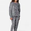 KOMAR Patterned Jogger Sleep Set Plus Sizes