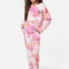KOMAR Patterned Jogger Sleep Set Plus Sizes 2 KOMAR Patterned Jogger Sleep Set Plus Sizes