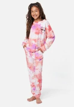 KOMAR Patterned Jogger Sleep Set Plus Sizes