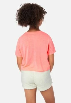 KOMAR Graphic Faux Sherpa Shorts Pajama Set Plus Sizes