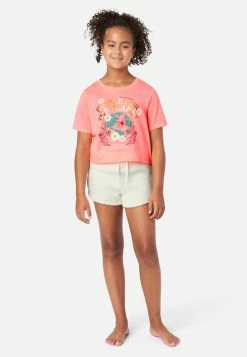 KOMAR Graphic Faux Sherpa Shorts Pajama Set Plus Sizes