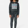 KOMAR Graphic Space-Dyed Hoodie Pajama Set 1 KOMAR Graphic Space-Dyed Hoodie Pajama Set