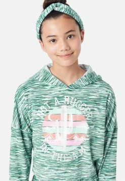 KOMAR Graphic Space-Dyed Hoodie Pajama Set