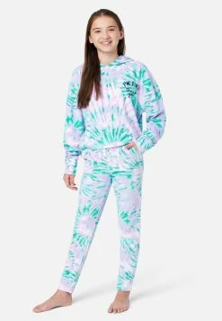 Komar Plus Sizes Patterned Hooded Pajama Set