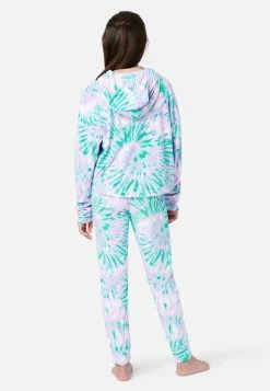 Komar Plus Sizes Patterned Hooded Pajama Set