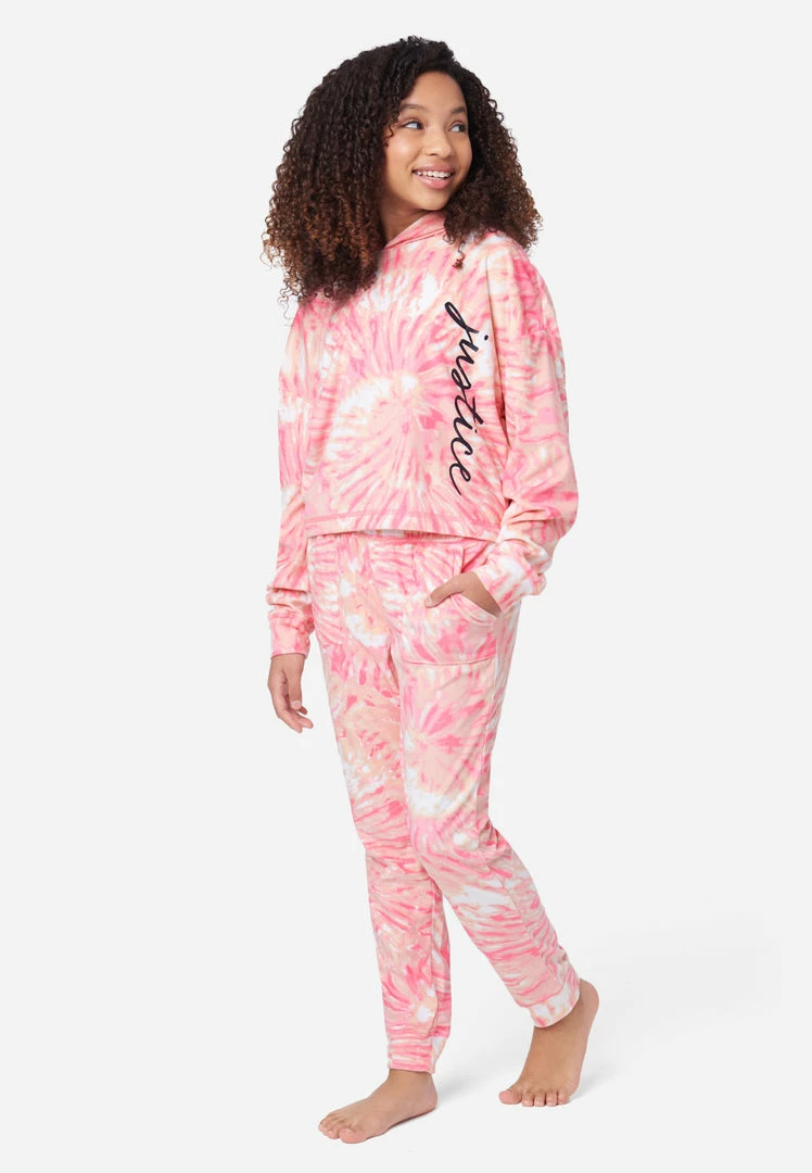 Komar Patterned Hooded Pajama Set Plus Sizes 3 Komar Patterned Hooded Pajama Set Plus Sizes