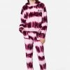 Komar Patterned Hooded Pajama Set Plus Sizes