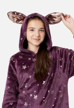 Komar Plus Sizes Plush Patterned Hooded Pajama Set 8 Komar Plus Sizes Plush Patterned Hooded Pajama Set