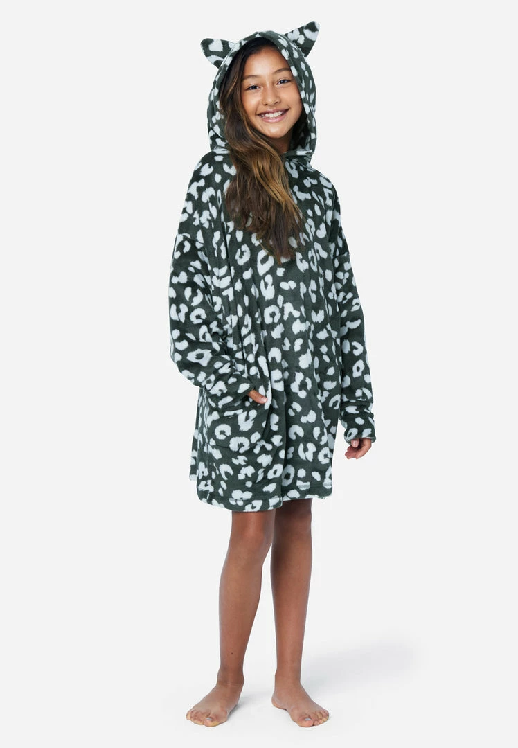 Komar Sleepwear Patterned Hooded Oversized Sleep Shirt 3 Komar Sleepwear Patterned Hooded Oversized Sleep Shirt