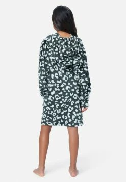 Komar Sleepwear Patterned Hooded Oversized Sleep Shirt