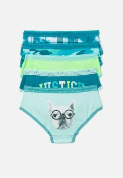 SARAMAX Lace-Trim Graphic Hipster Undies 5 Pack