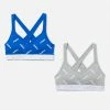 SARAMAX Patterned J Sport Crisscross Sports Bra 2 Pack Activewear