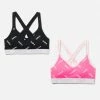 SARAMAX Patterned J Sport Crisscross Sports Bra 2 Pack