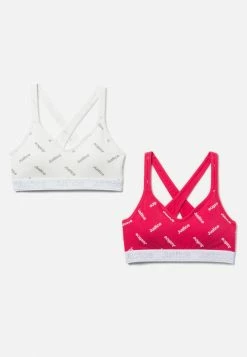 SARAMAX Activewear Patterned J Sport Crisscross Sports Bra 2 Pack