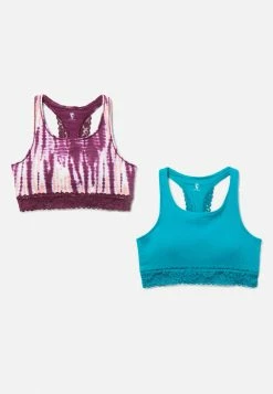 SARAMAX Lace-Trim Lounge Bra 2 Pack Bras & Undies