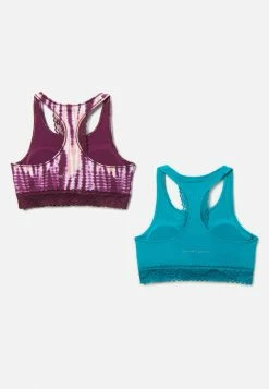 SARAMAX Lace-Trim Lounge Bra 2 Pack Bras & Undies