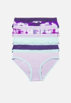 SARAMAX Lace-Trim Graphic Bikini Undies 5 Pack