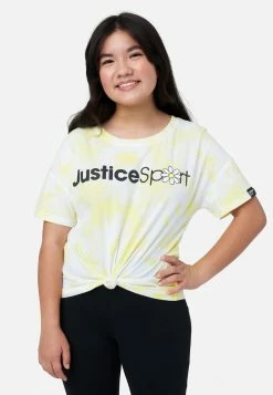 ADJMI Tops J Sport Knot Front Tee