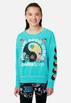 ADJMI J Sport Oversized Crew Sweatshirt Tops