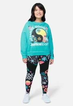 ADJMI J Sport Oversized Crew Sweatshirt Tops