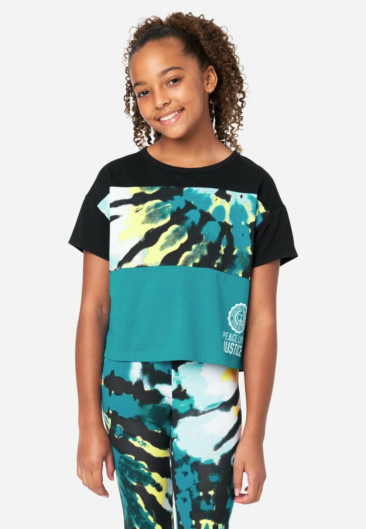 Adjmi Color Block Scoop Neck Tee Tops 3 Adjmi Color Block Scoop Neck Tee Tops