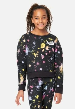 Adjmi Tops Patterned Crop Sweatshirt