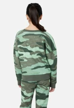 Adjmi Tops Patterned Crop Sweatshirt