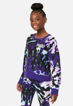 Adjmi Tops Patterned Crop Sweatshirt