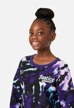 Adjmi Tops Patterned Crop Sweatshirt