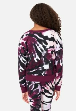 Adjmi Tops Patterned Crop Sweatshirt