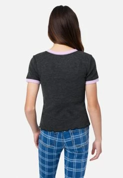 ADJMI Waffle Knit Perfect Tee Tops