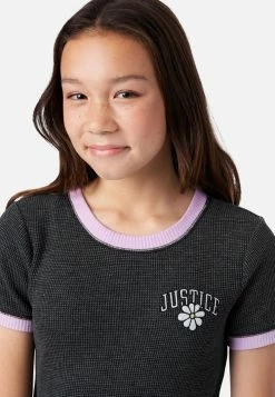 ADJMI Waffle Knit Perfect Tee Tops