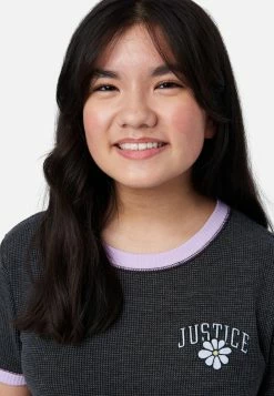 ADJMI Waffle Knit Perfect Tee Tops