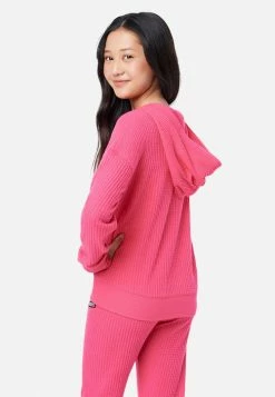 ADJMI Collection X By Justice Lace-up Waffle Sweatshirt