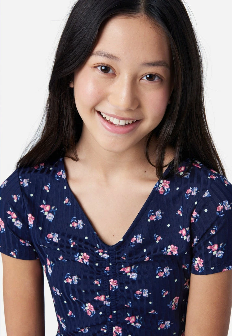 Adjmi Tops Ribbed Cinch V-Neck Tee 8 Adjmi Tops Ribbed Cinch V-Neck Tee