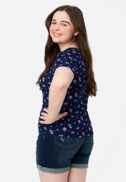 Adjmi Tops Ribbed Cinch V-Neck Tee