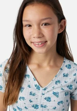 Adjmi Ribbed Cinch V-Neck Tee