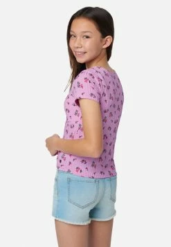 Adjmi Ribbed Cinch V-Neck Tee Tops