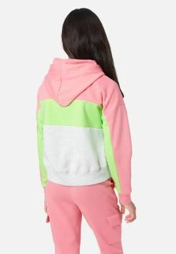 Adjmi Tops Color Block Zip-Up Hoodie