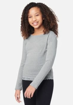 Adjmi Tops Lace-Trim Scoop Neck Top