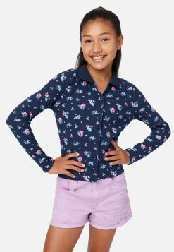 Adjmi Floral Button-Up Polo