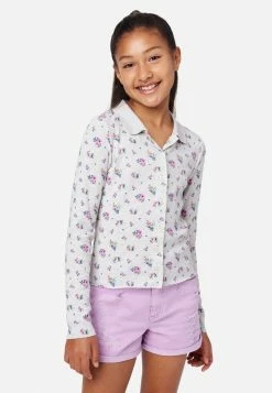 Adjmi Tops Floral Button-Up Polo