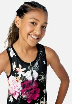 Adjmi Tops Collection X By Justice Patterned Zip-Front Tank