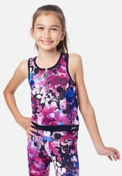 Adjmi Tops Collection X By Justice Patterned Zip-Front Tank