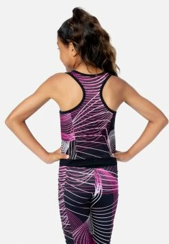 Adjmi Collection X By Justice Patterned Zip-Front Tank