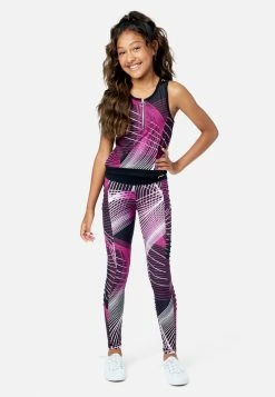 Adjmi Collection X By Justice Patterned Zip-Front Tank