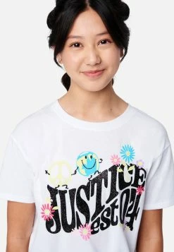 ADJMI Graphic Knot Front Tee Tops