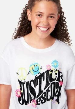 ADJMI Graphic Knot Front Tee Tops